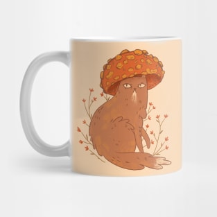 Cat Wondering In Mushroom Land Mug